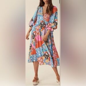 Spell the Gypsy cha cha boho midi dress